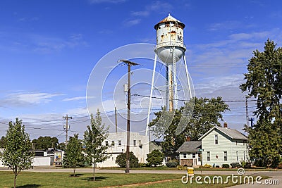 McClure Water Tower Editorial Stock Photo