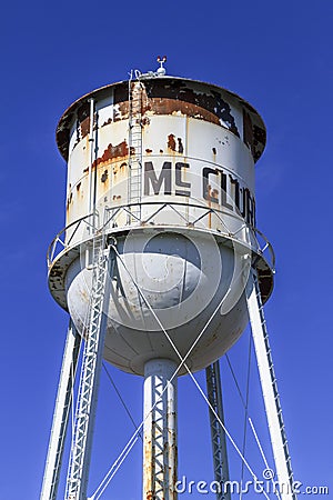 McClure Water Tower Editorial Stock Photo