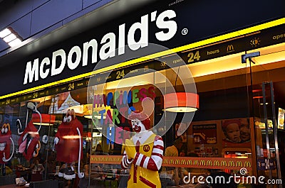 McDonald Restaurant in Bangkok, Thailand Editorial Stock Photo