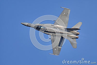 McDonnell Douglas F/A-18 Hornet on Kaivopuisto Air Show Editorial Stock Photo