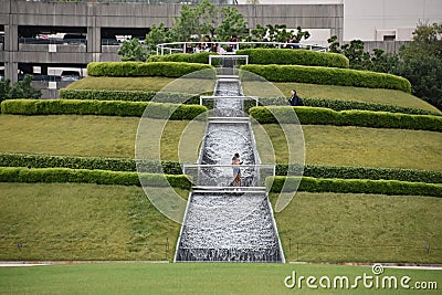 McGovern Centennial Gardens at Hermann Park in Houston, Texas Editorial Stock Photo