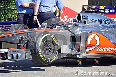 McLaren Racing Car in 2012 F1 Canadian Grand Prix Editorial Stock Photo