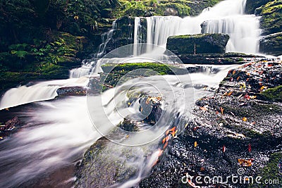 McLean Falls in The Catlins region of New Zealand Stock Photo