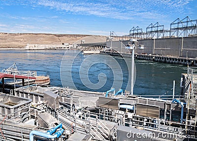 McNary Lock and Dam Stock Photo