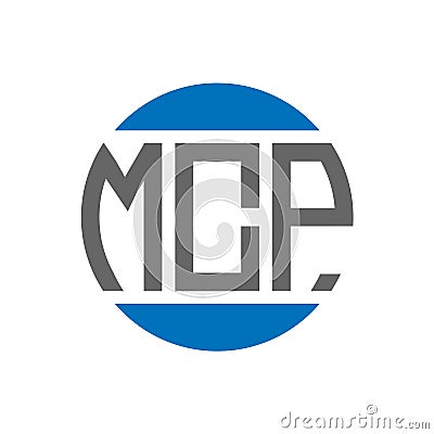 MCP letter logo design on white background. MCP creative initials circle logo concept. MCP letter design Vector Illustration