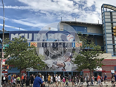 MCU Ballpark at Coney Island in New York Editorial Stock Photo