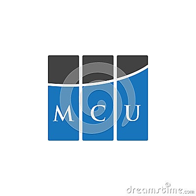 MCU letter logo design on WHITE background. MCU creative initials letter logo concept. MCU letter design Vector Illustration