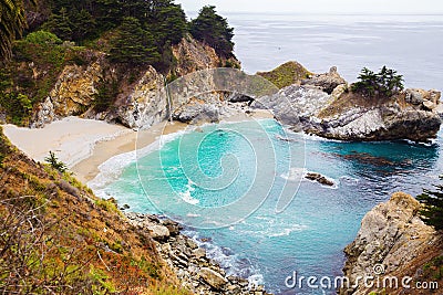 McWay Falls in Big Sur Stock Photo