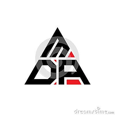 MDA triangle letter logo design with triangle shape. MDA triangle logo design monogram. MDA triangle vector logo template with red Vector Illustration