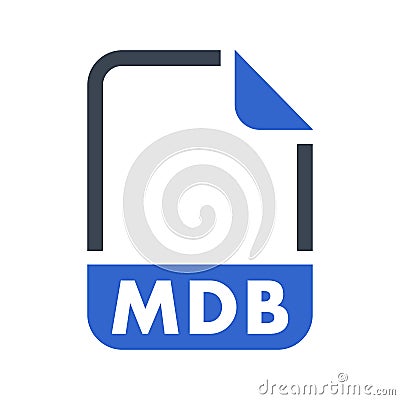 MDB File format icon Vector Illustration