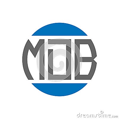 MDB letter logo design on white background. MDB creative initials circle logo concept. MDB letter design Vector Illustration