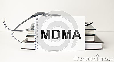 MDMA acronym word on paper. Medical concept photo Stock Photo