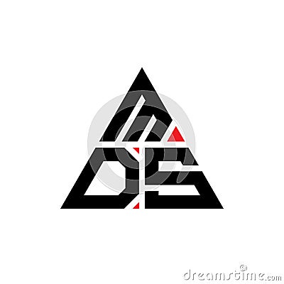 MDS triangle letter logo design with triangle shape. MDS triangle logo design monogram. MDS triangle vector logo template with red Vector Illustration