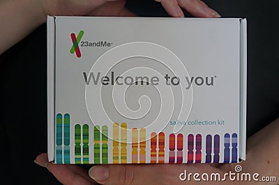 23andme box Editorial Stock Photo