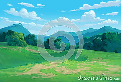 Meadow background Stock Photo