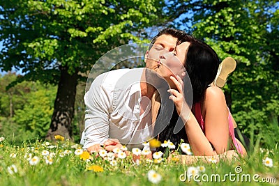 Meadow couple Stock Photo