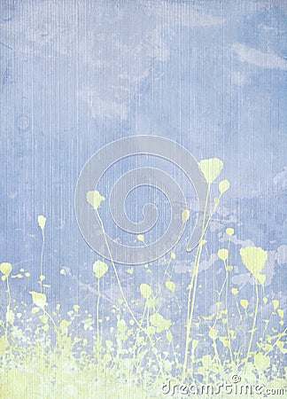 Meadow flower pale blue background Stock Photo