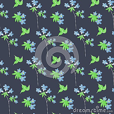 Botanical floral seamless pattern. vector flower print. Vector Illustration