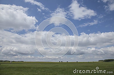 Meadows - Salisbury plain/the skies. Stock Photo