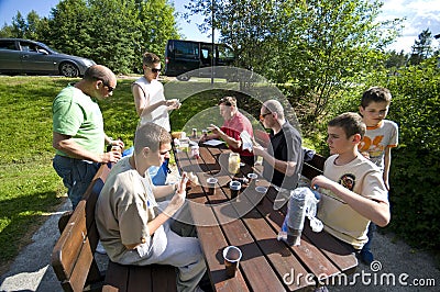 Meal break Stock Photo