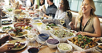 Meal Food Party Celebrate Cafe Restaurant Event Concept Stock Photo