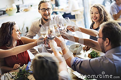 Meal Food Party Celebrate Cafe Restaurant Event Concept Stock Photo