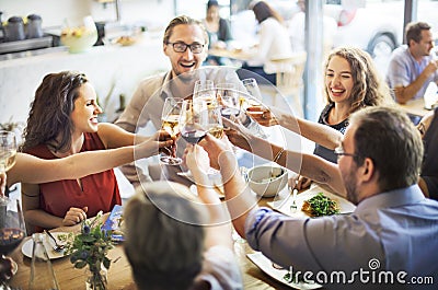 Meal Food Party Celebrate Cafe Restaurant Event Concept Stock Photo