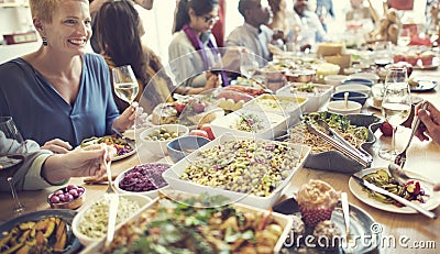 Meal Food Party Celebrate Cafe Restaurant Event Concept Stock Photo