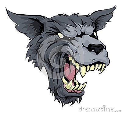Mean wolf or werewolf Vector Illustration