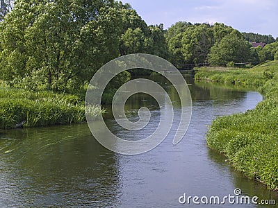 meandering river Stock Photo