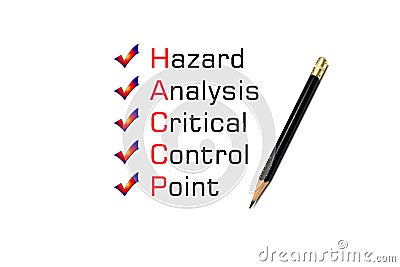 Meaning of haccp abstract Stock Photo