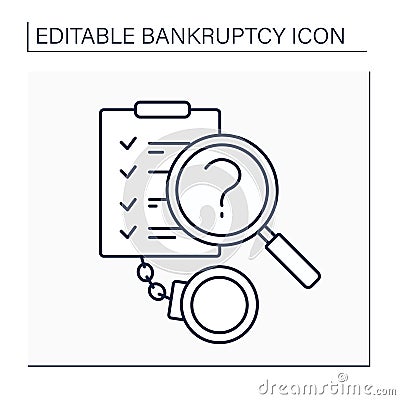 Means test line icon Vector Illustration