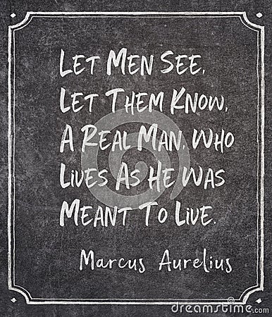 meant to live Aurelius quote Stock Photo