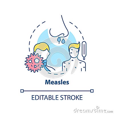 Measles concept icon Vector Illustration