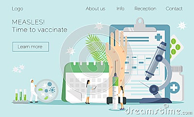 Time to vaccinate Cartoon Illustration