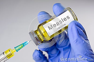 Measles vaccine Stock Photo