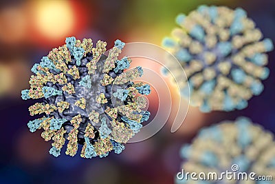 Measles virus illustration Cartoon Illustration