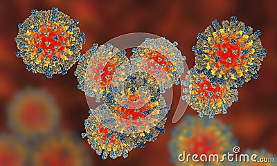 Measles virus. illustration Cartoon Illustration