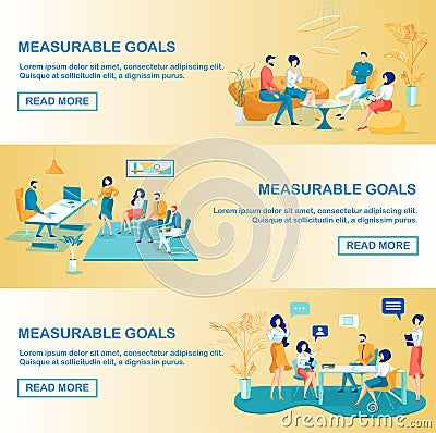 Measurable Goals Business Technology for Company Stock Photo