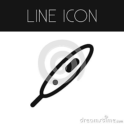 Measure Outline. Scale Vector Element Can Be Used For Thermometer, Mercury, Temperature Design Concept. Vector Illustration