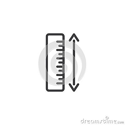 Measure ruler line icon Vector Illustration