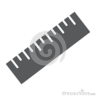 Measure tool glyph icon, tools and design, ruler Vector Illustration