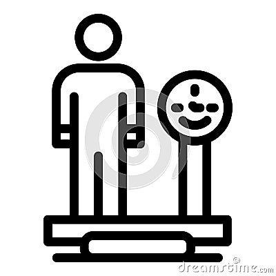 Measure weight icon, outline style Vector Illustration