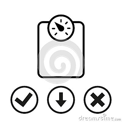 Measure the weight icon stock vector illustration flat design Vector Illustration