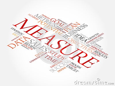 Measure word cloud Stock Photo