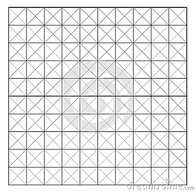 Measured grid. Graph plotting grid. Corner ruler with measurement isolated on the white background. Vector graph paper Vector Illustration