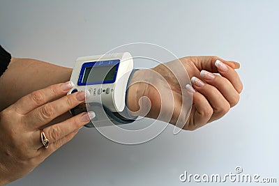 Measurement of arterial pressure Stock Photo