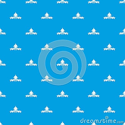 Measurement cube pattern vector seamless blue Vector Illustration