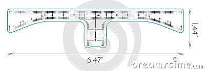 Measurement of eyebrows Vector Illustration