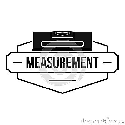 Measurement level logo, simple black style Vector Illustration